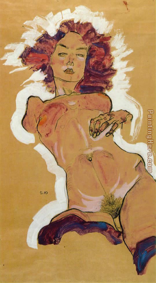 Nude painting - Egon Schiele Nude art painting